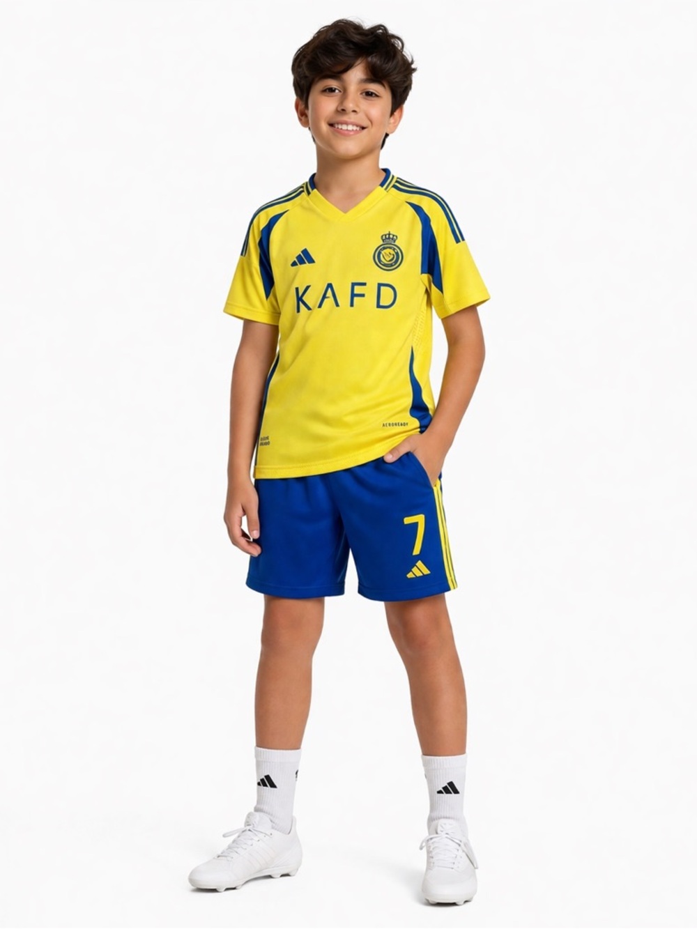 Adidas Kids Cristiano Ronaldo Al Nasser Soccer Jersey Kit